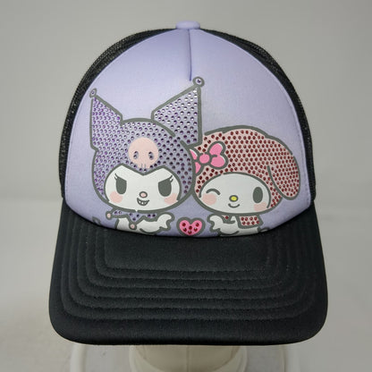 Sanrio Trucker Hat Purple One Size Kuromi My Melody Rhinestone Mesh Snapback