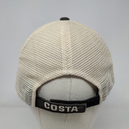 Costa Del Mar Strapback Mesh Back Trucker Hat Black One Size Embroidered