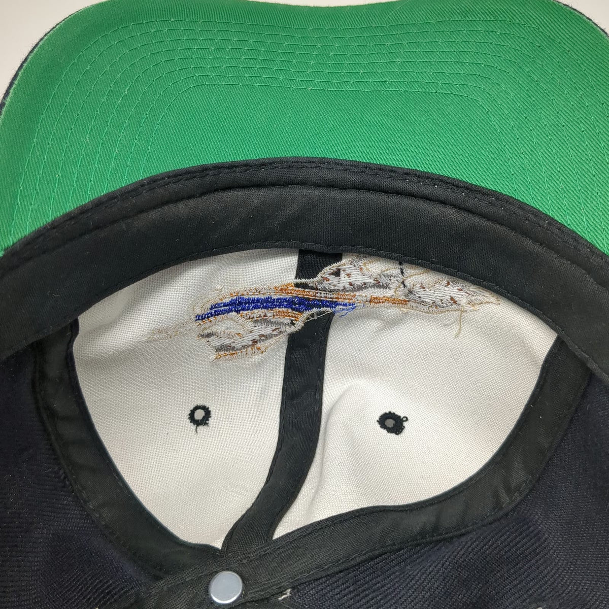 Headmaster Snapback Blue One Size Embroidered Horse Green Underbrim 6 Panel Hat