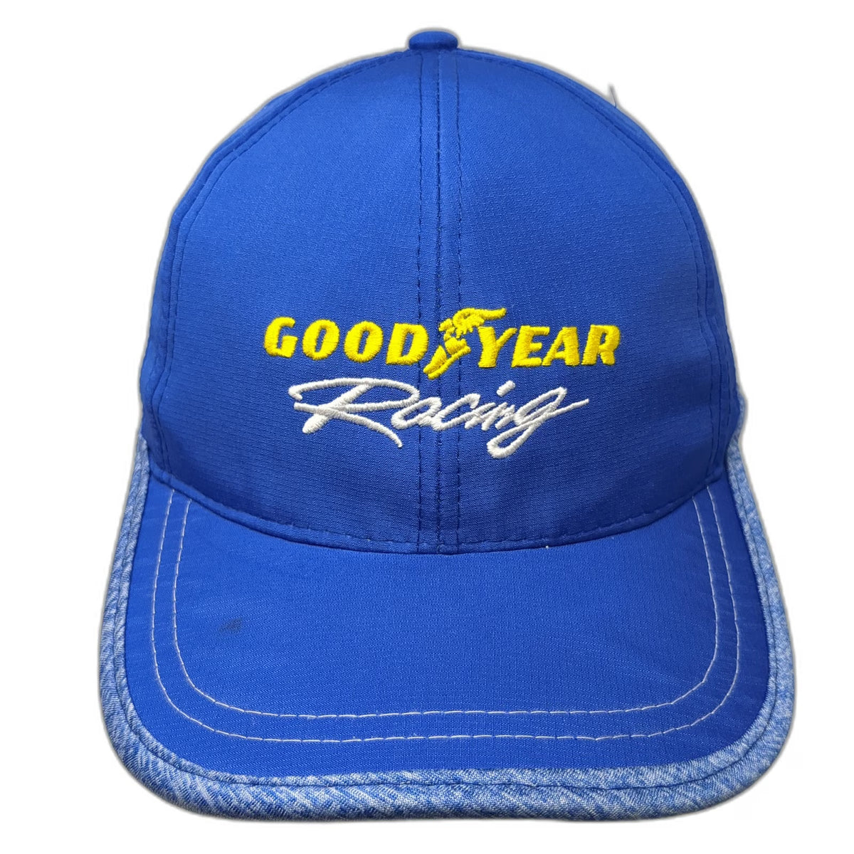 Goodyear Baseball Cap Blue One Size Racing Winged Foot Embroidered Strapback Hat