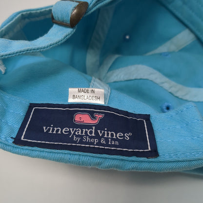 Whale Logo Slideback Hat Blue One Size Solid Adjustable Vineyard Vines
