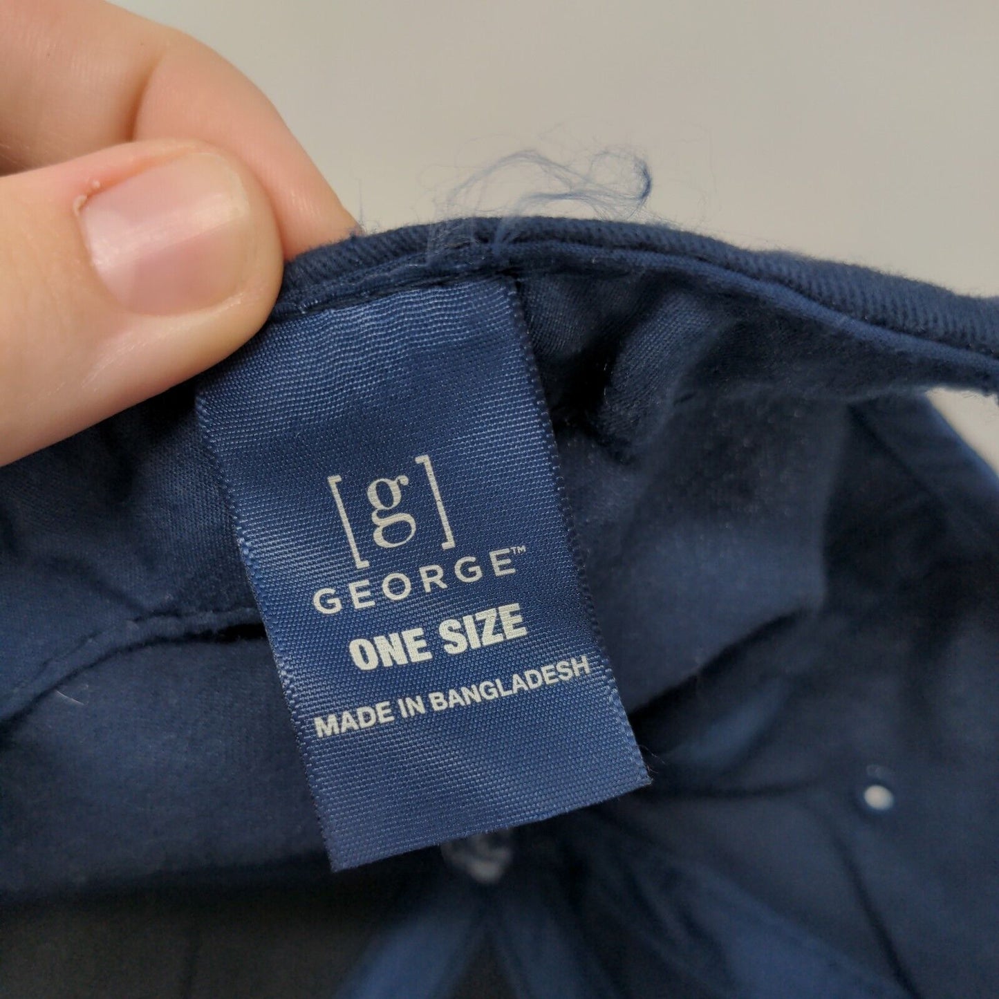 George Strapback Hat Blue One Size Adjustable Vent Holes 6 Panel Blank