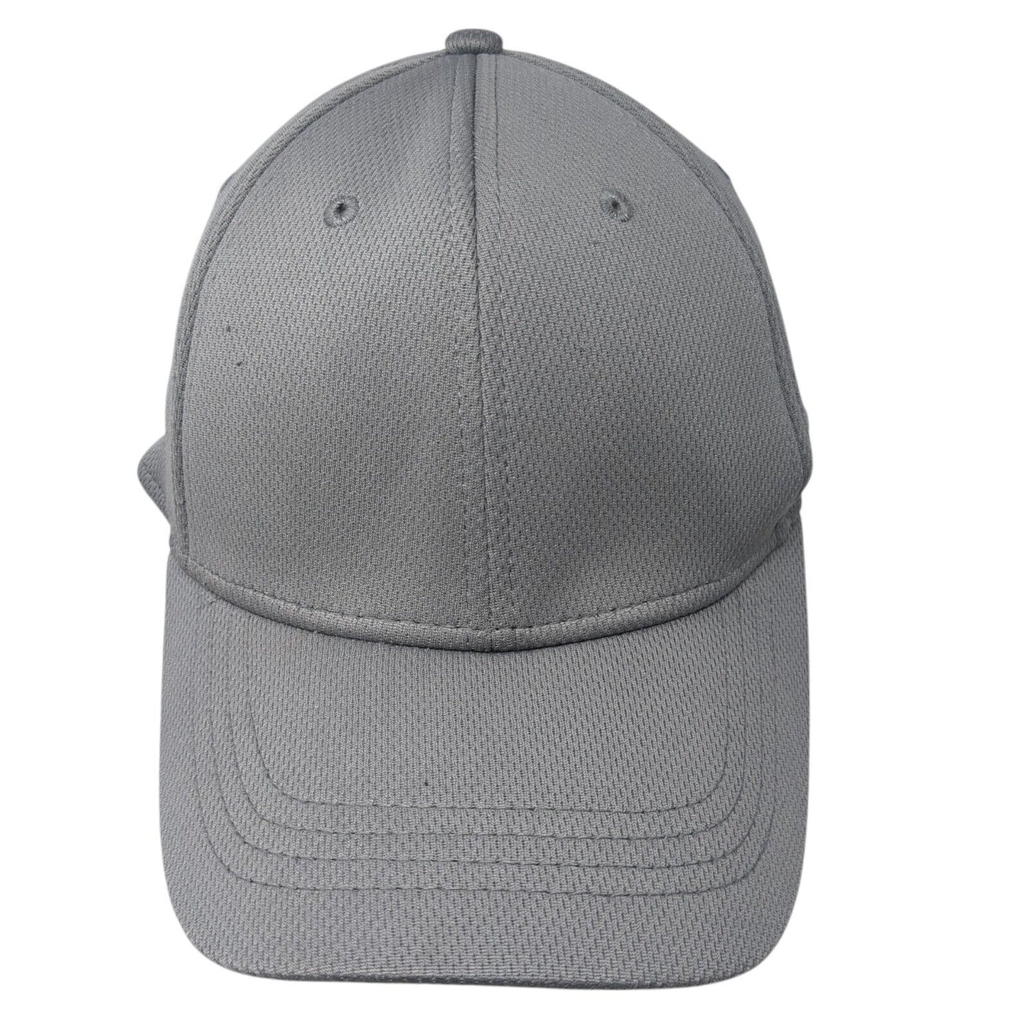 Athletic Works Fitted Hat Gray L/XL Lightweight Vented Holes 6 Panel Blank