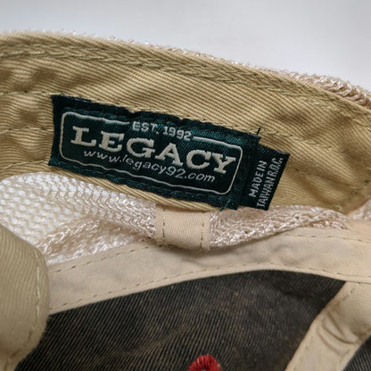 Legacy Trucker Hat Black Red Beige One Size North End Pizza Mesh Snapback Patch