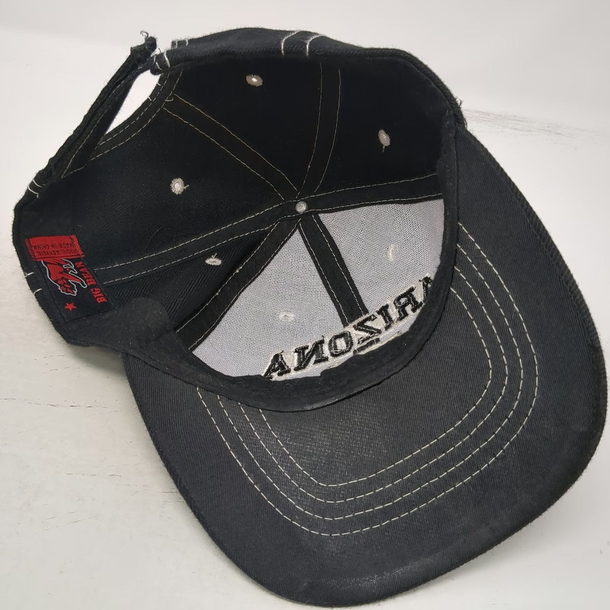 Big Bear Baseball Cap Black One Size Arizona State Flag Contrast Stitching Hat