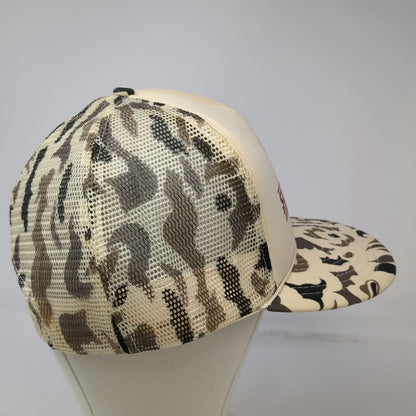 Winner Superdeck Duck Camo Beige Brown Trucker Hat One Size Mesh Rope Snapback