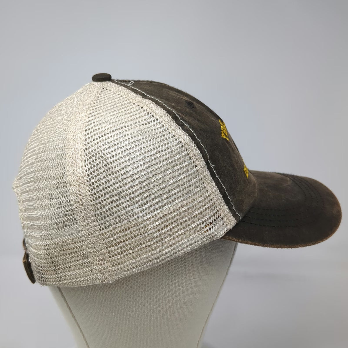 Paramount Headwear Yellowstone Dutton Ranch Baseball Cap Brown OSFM Mesh Back