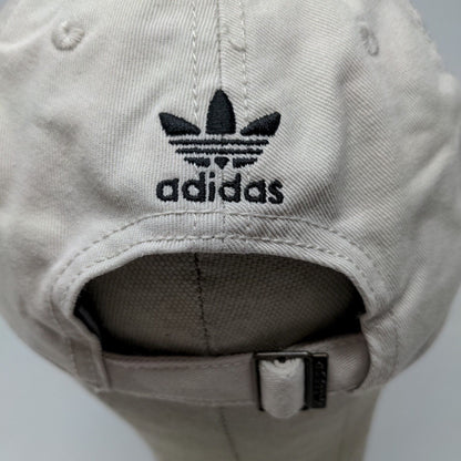 Adidas Men's Slideback Hat Tan OSFM Embroidered Trefoil Logo Cotton