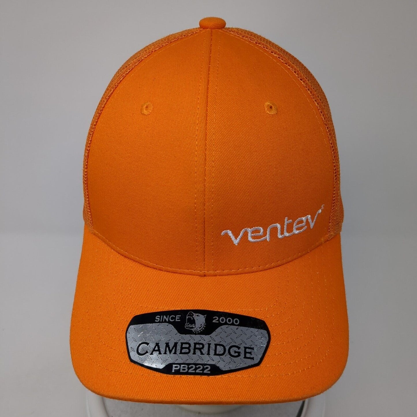Ventev 2000 Cambridge Snapback Trucker Hat Orange OS Adjustable Mesh Pit Bull