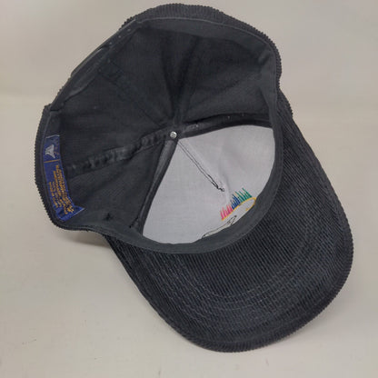 Alaska Polar Bear Snapback Hat Black One Size Corduroy Embroidered