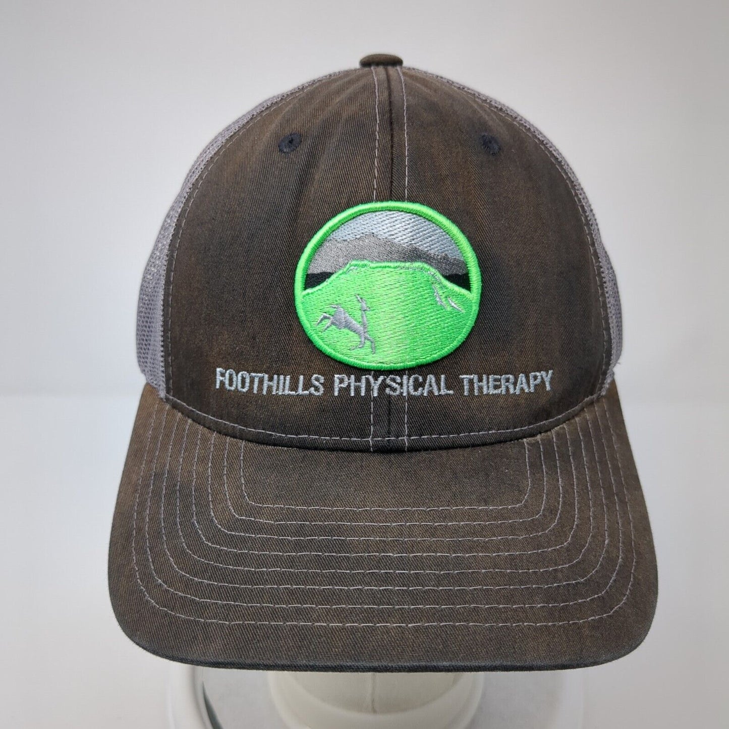Foothills Physical Therapy Trucker Hat Black One Size Mesh Back 6 Panel