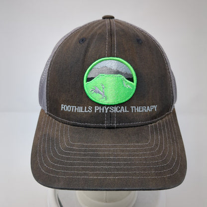 Foothills Physical Therapy Trucker Hat Black One Size Mesh Back 6 Panel