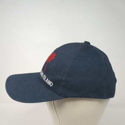 Prince Edward Island Strapback Baseball Cap Blue One Size Adjustable Embroidered