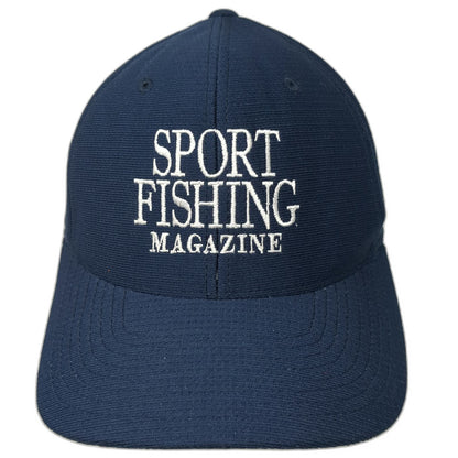 Flexfit AFTCO Sport Fishing Magazine Hat Blue One Size Baseball Cap Embroidered