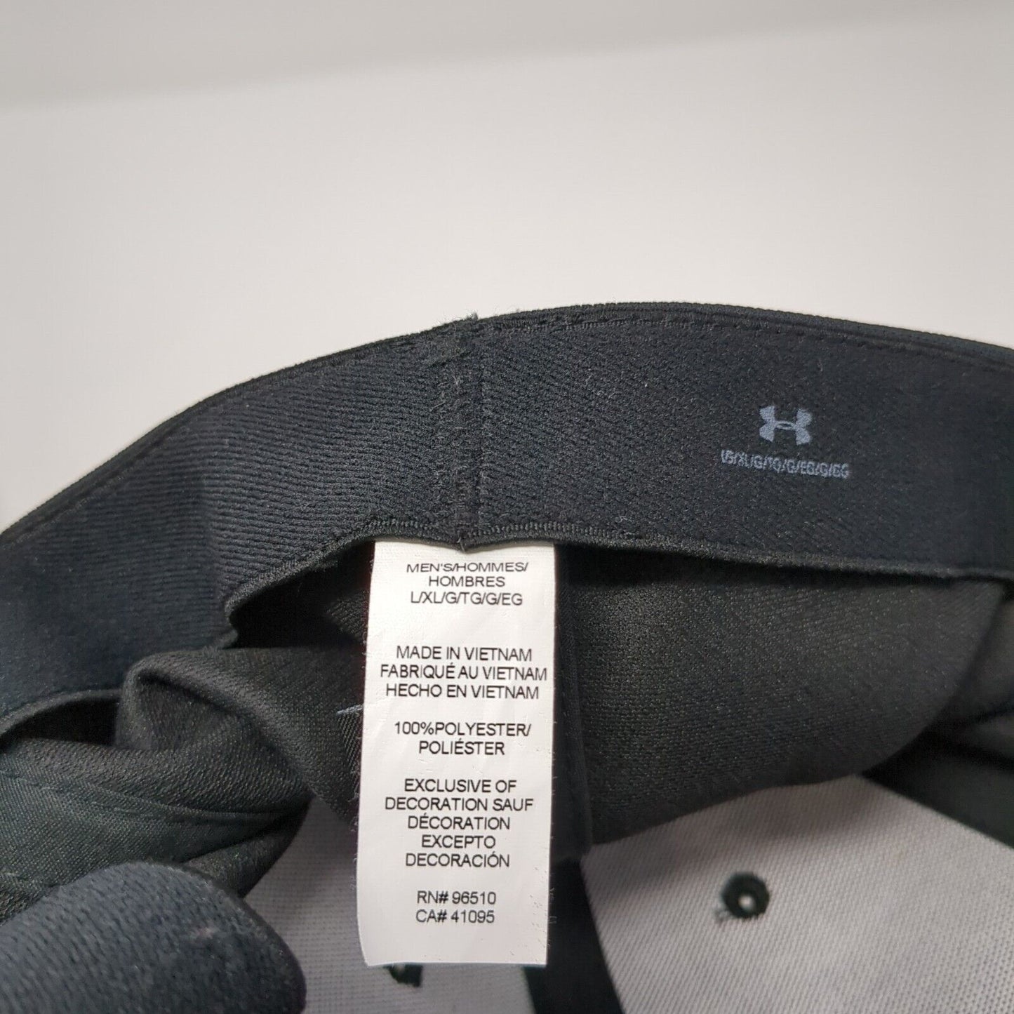 TD Synnex HP Fitted Hat L/XL Embroidered Vented Holes 6 Panel Under Armour