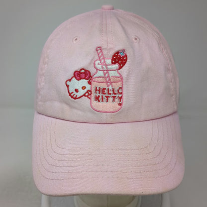 Sanrio Hello Kitty Strawberry Milk Pink Baseball Cap One Size Embroidered Hat