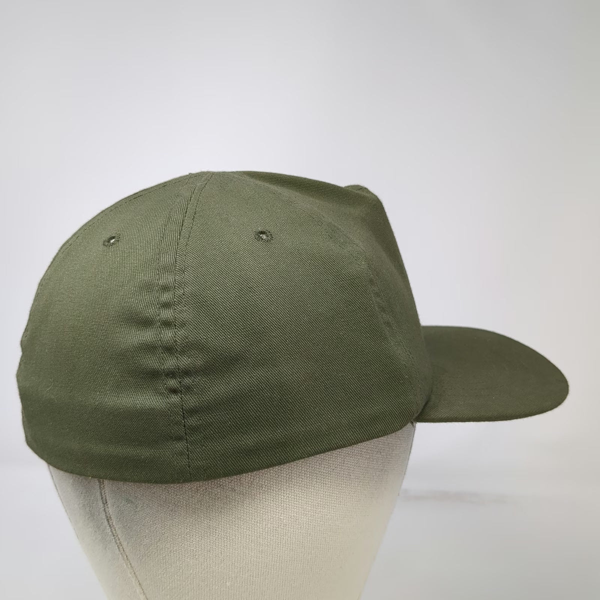 M&B Headwear Co Cap Green 7 Fitted Hot Weather Military US Army Hat Vintage