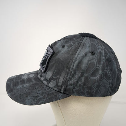 Patriot Outdoors Baseball Cap Black Gray Camo One Size Skull III Ripstop USA Hat