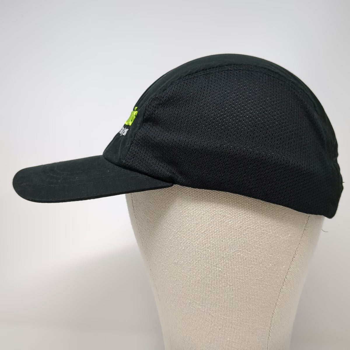 Headsweats Baseball Cap Black OSFM GO! St. Louis Marathon Running Mesh Strapback