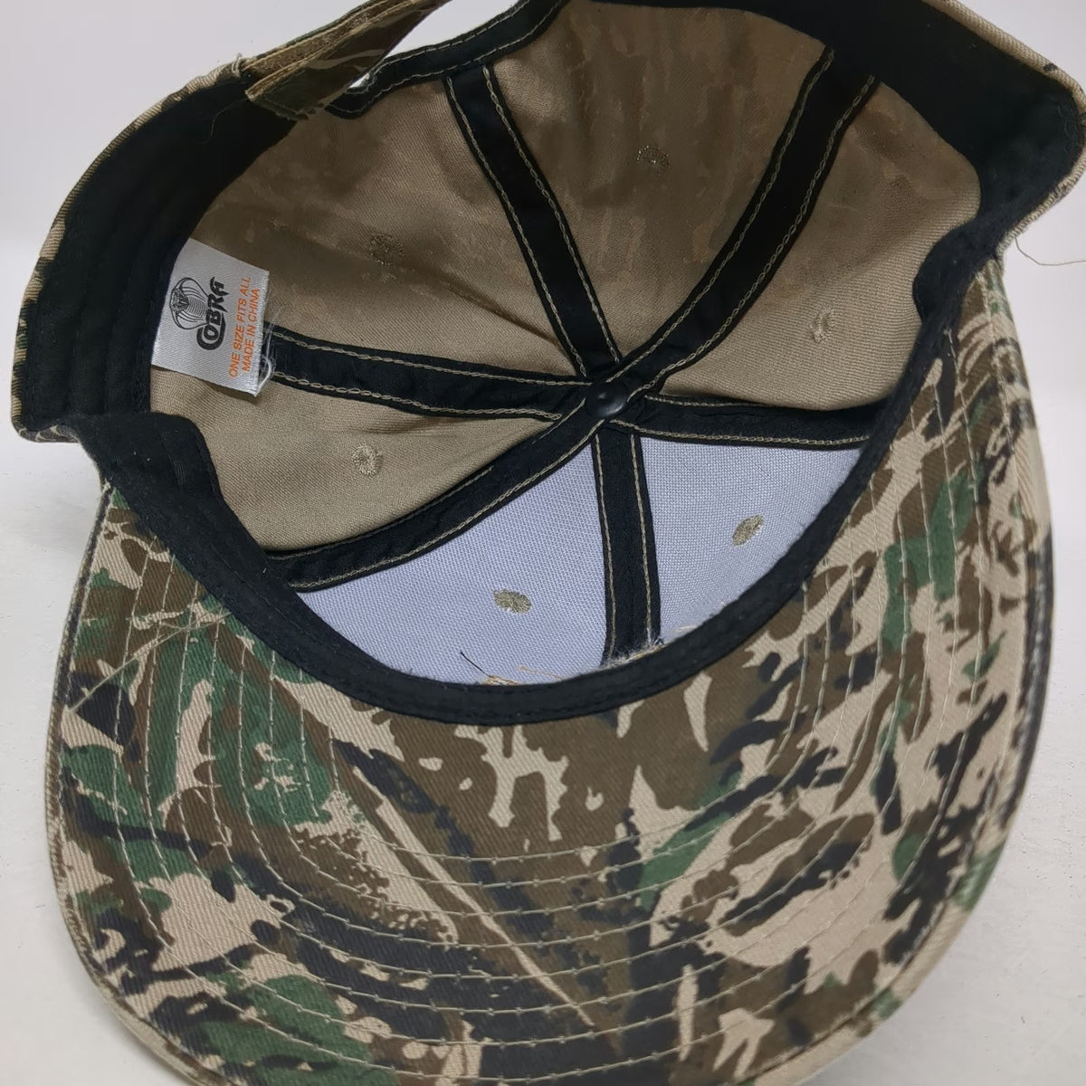 Cobra Baseball Cap Green Brown Black One Size Tiger Stripe Camo NFM Logo Hat