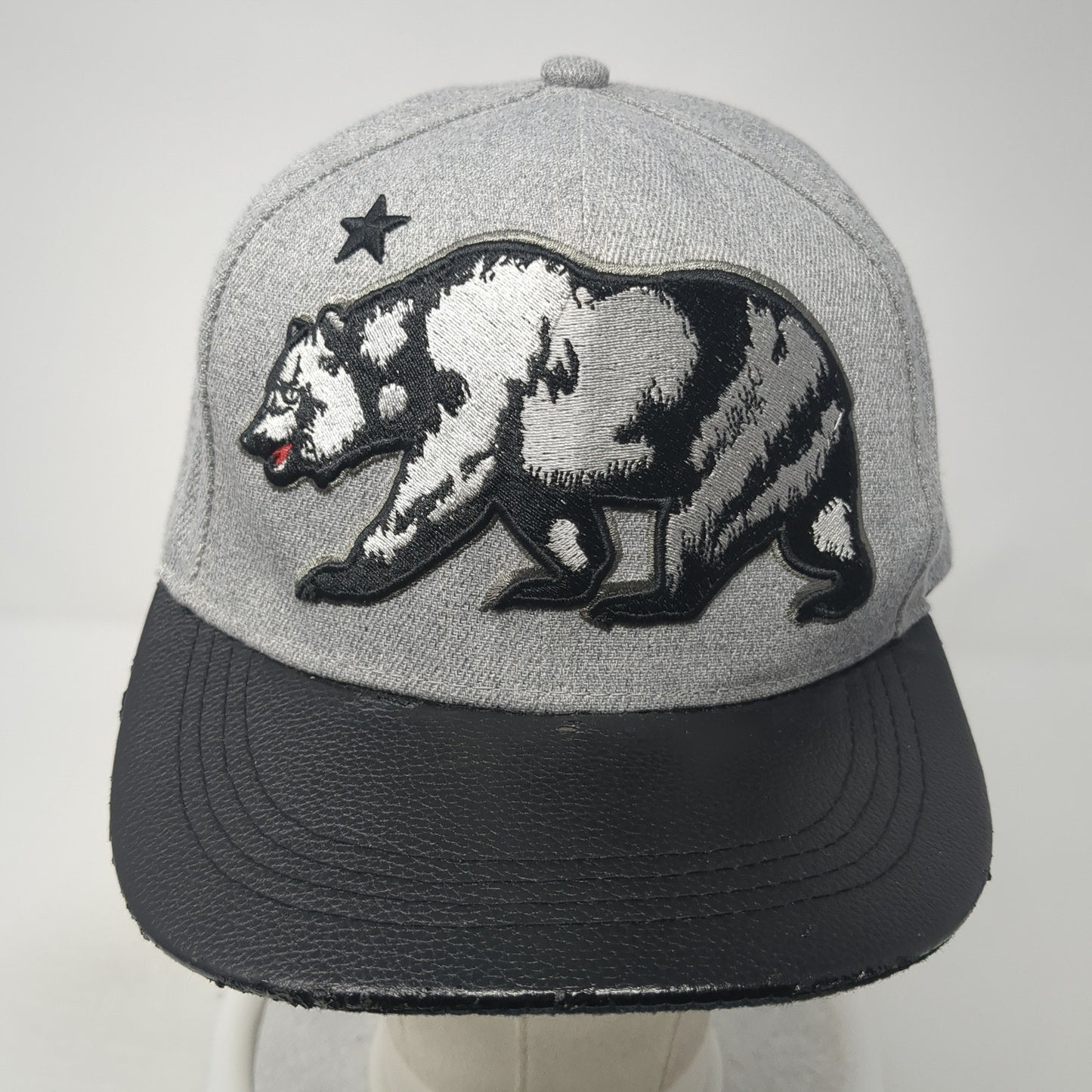 Bear Snapback Hat Gray One Size Adjustable Colorblock Sole Addiction