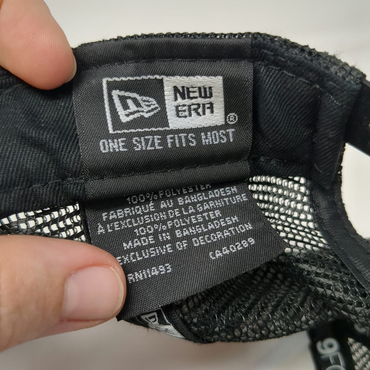 New Era Trucker Hat Black One Size Battle Ready Sword 9FORTY Snapback Mesh Poly