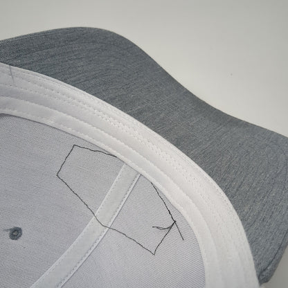 Game Inc Leather Patch Snapback Trucker Hat Gray One Size Mesh Back