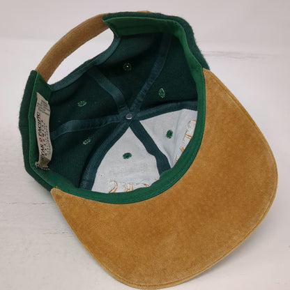 Star Pacific Starbucks Green Baseball Cap Suede Brim Wool Blend Hat Vintage