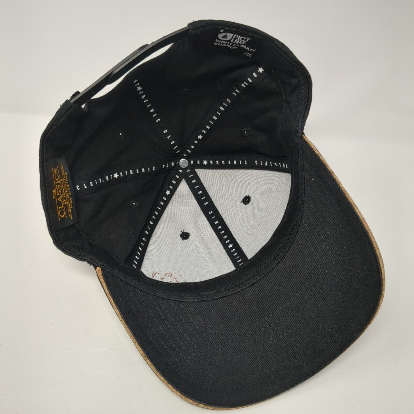 Yupoong Snapback Hat Black One Size Picture Fight Climate Change Logo