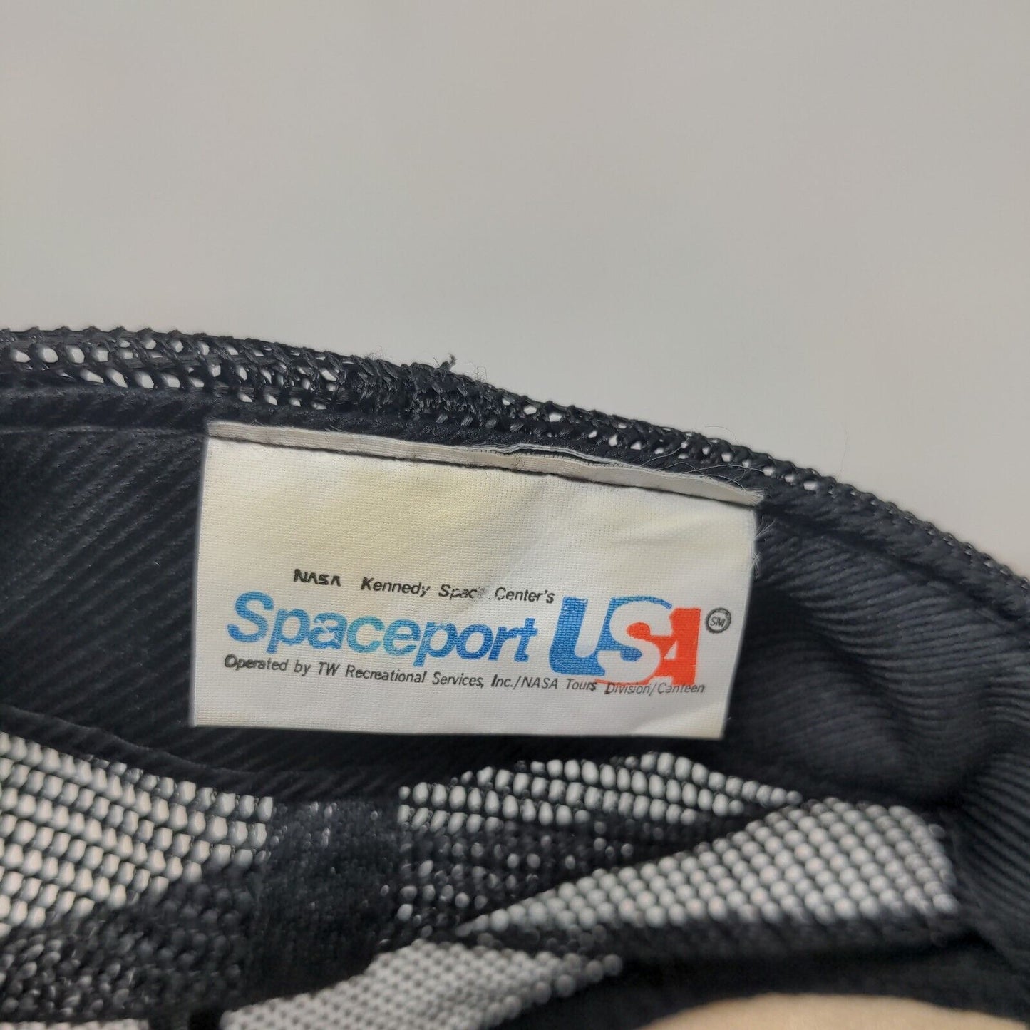 NASA Men's Snapback Mesh Back Hat Black Embroidered Scrambled Eggs Spaceport USA