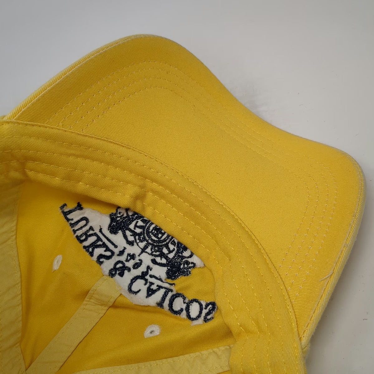Ahead Baseball Cap Yellow One Size Turks & Caicos Mermaids Ship Wheel Cotton Hat