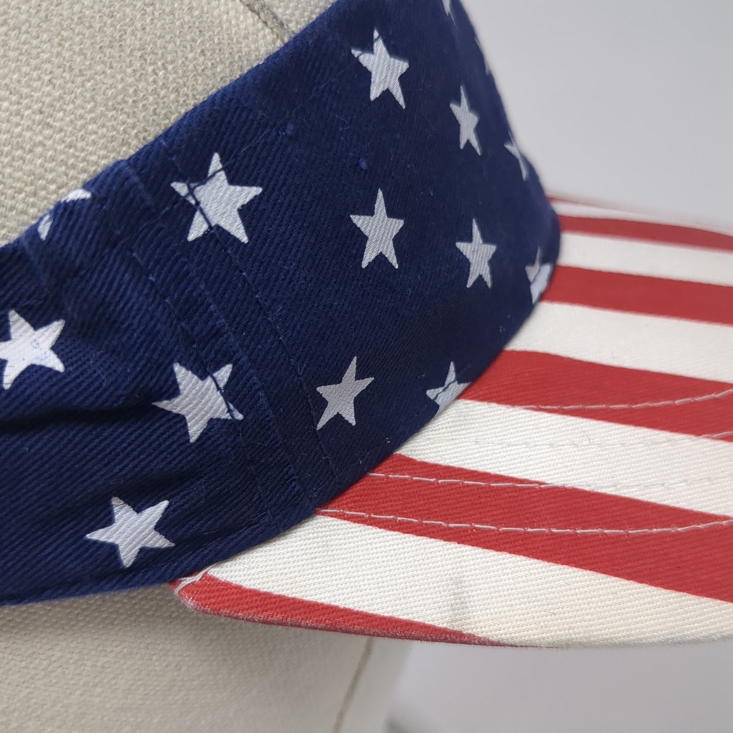 USA Stars & Stripes Sun Visor Hat Multicolor One Size Adjustable Patriotic Ha