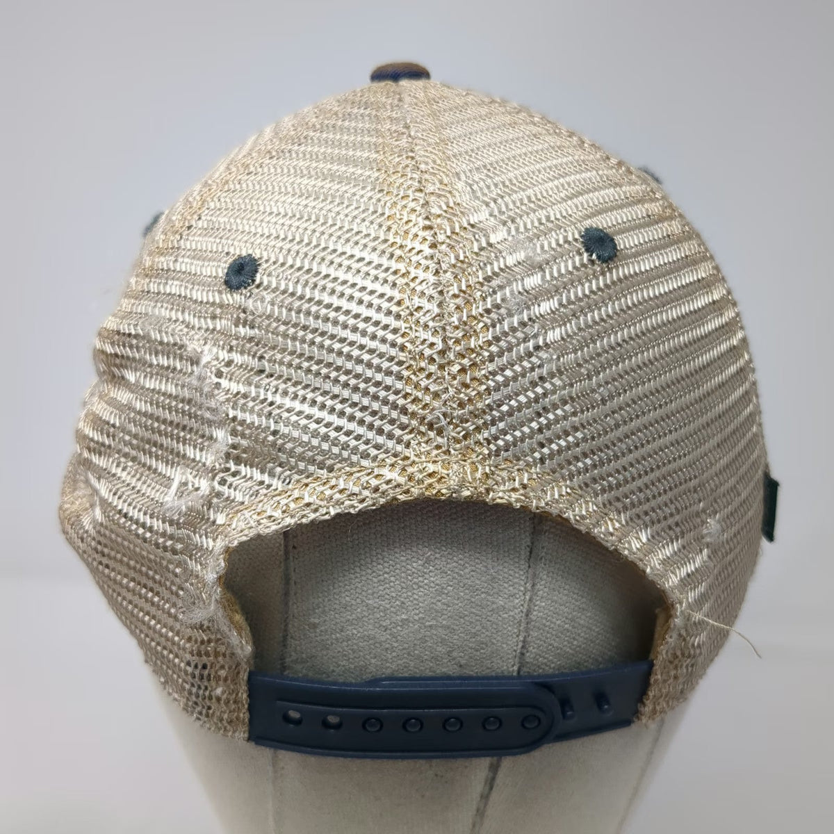 Legacy Trucker Hat Blue One Size TapClicks Patch Mesh Snapback Contrast Stitch