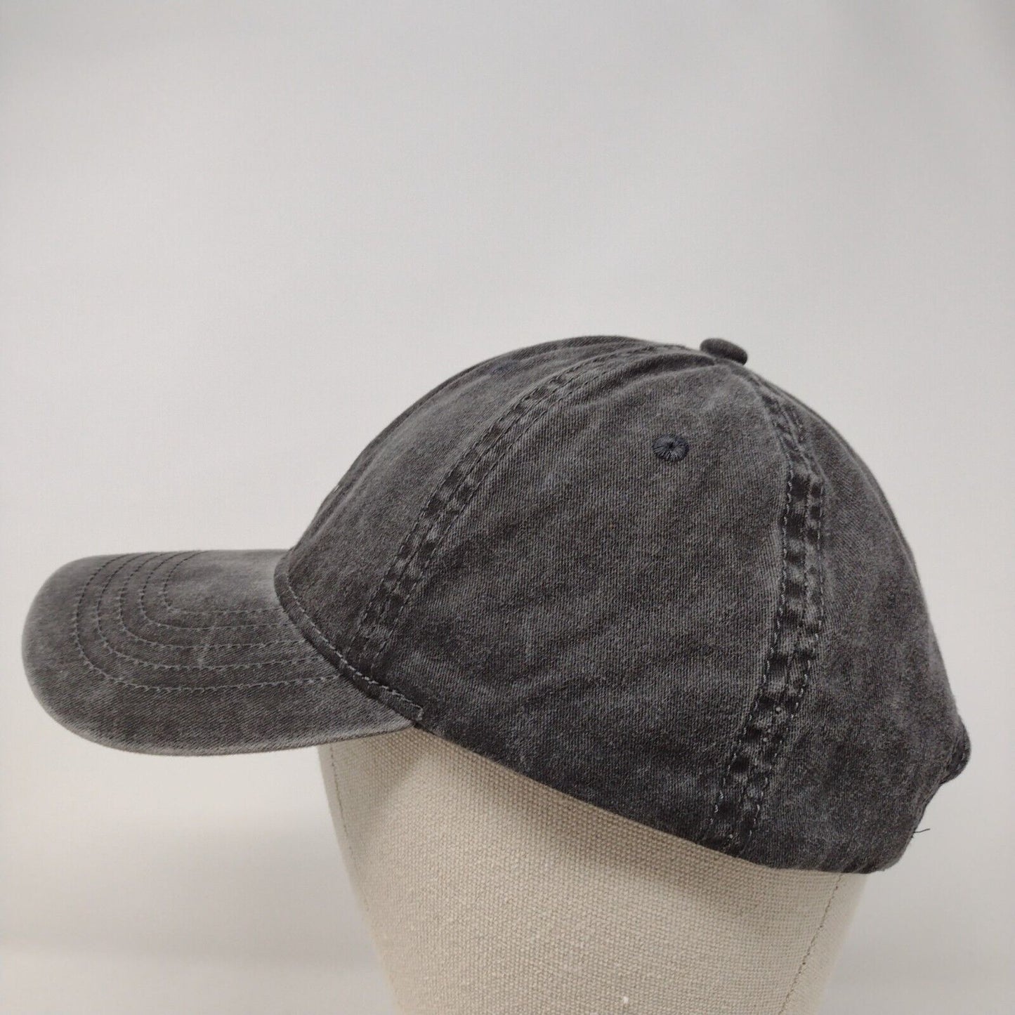 Unbranded Slideback Hat Gray OSFA Adjustable 6 Panel Blank Solid