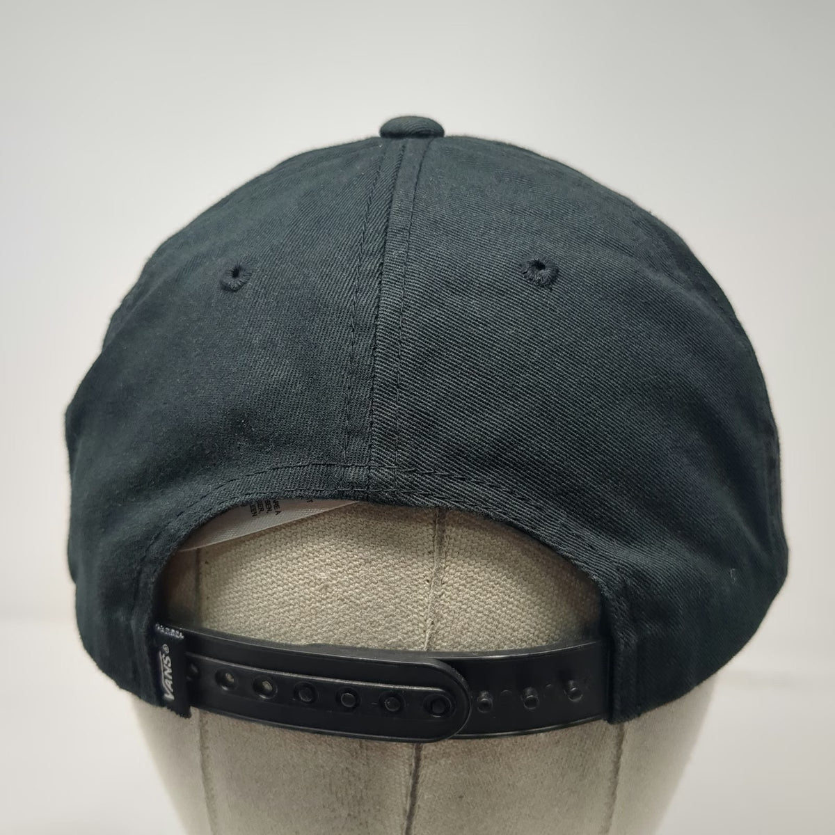 Vans 5 Panel Black One Size Checkerboard Hat Snapback Flat Brim Off The Wall