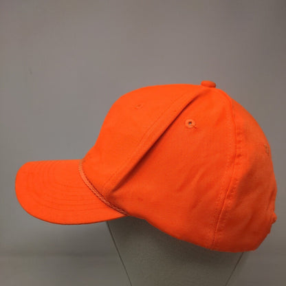 Signatures Snapback Hat Solid Orange OSFA Rope Braid Adjustable