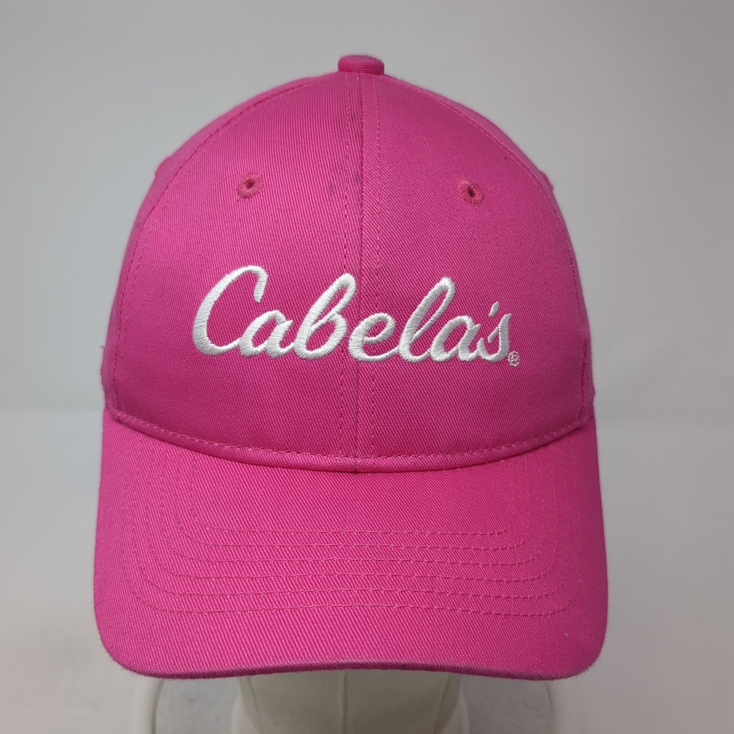 Cabela's Snapback Hat Pink One Size Embroidered Adjustable Bass Pro Shops