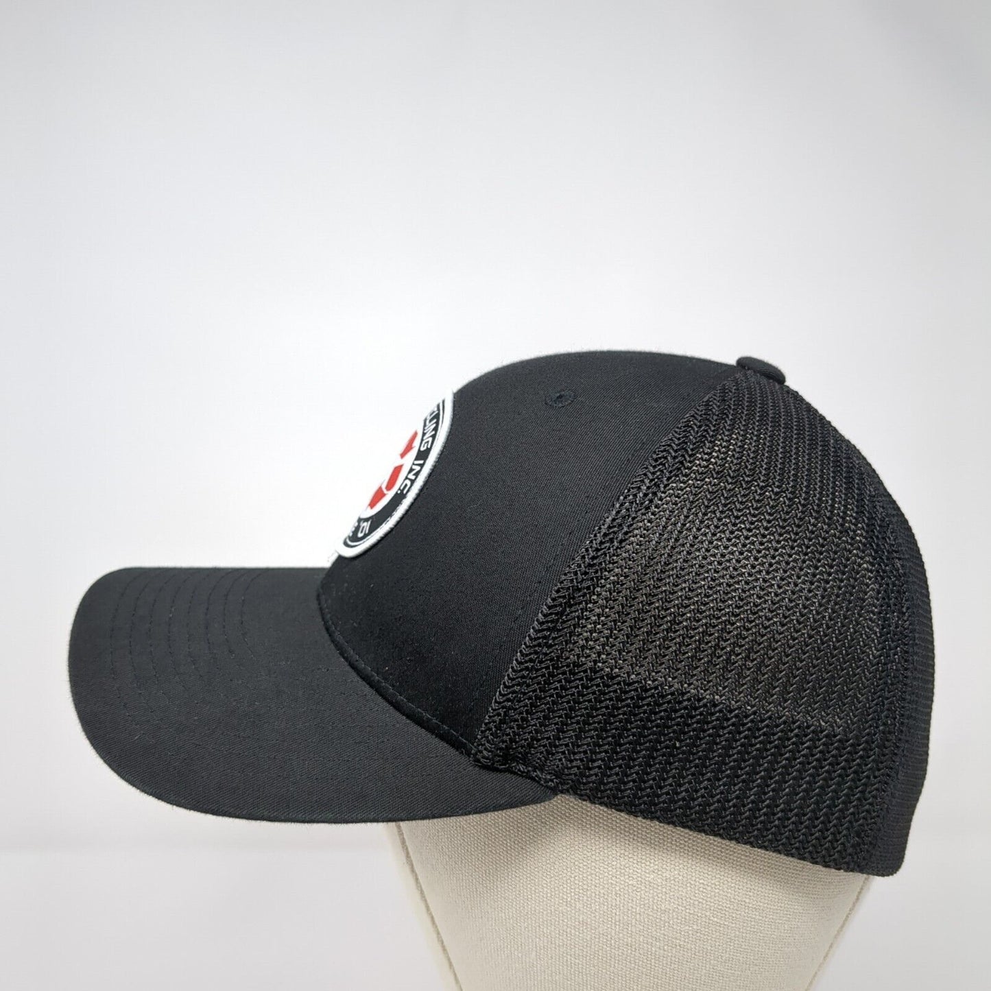 CMS Recycling Inc. Fitted Mesh Back Trucker Hat Black S/M Port Authority