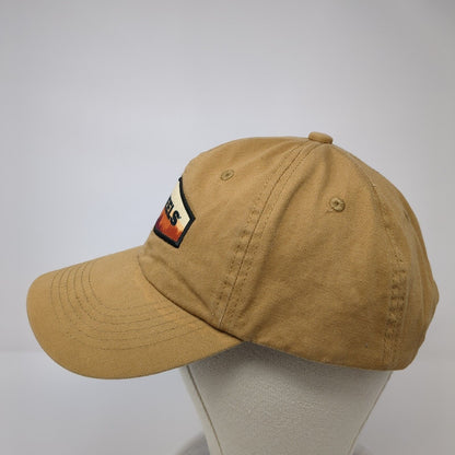 Scheels Snapback Hat Brown One Size Adjustable Embroidered Vented Holes 6 Panel