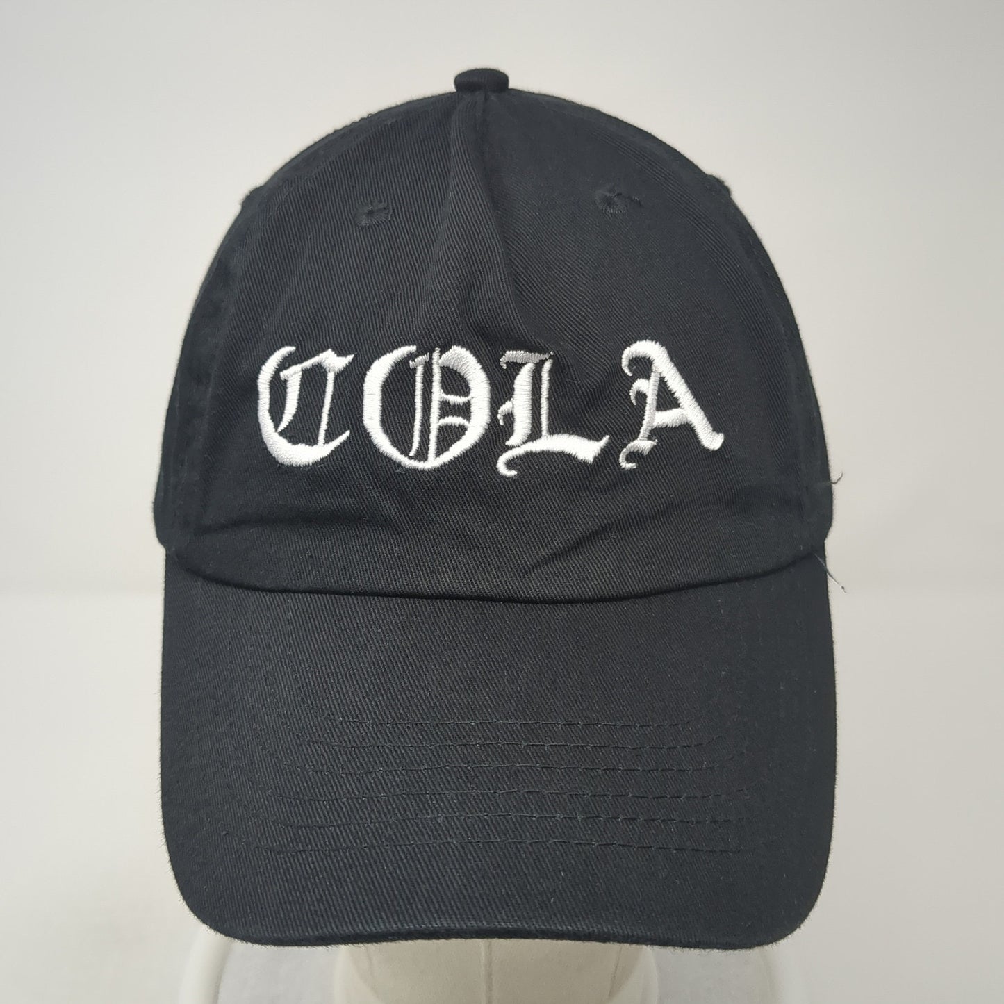 Cola The Nine Strapback Hat Black One Size Adjustable Embroidered