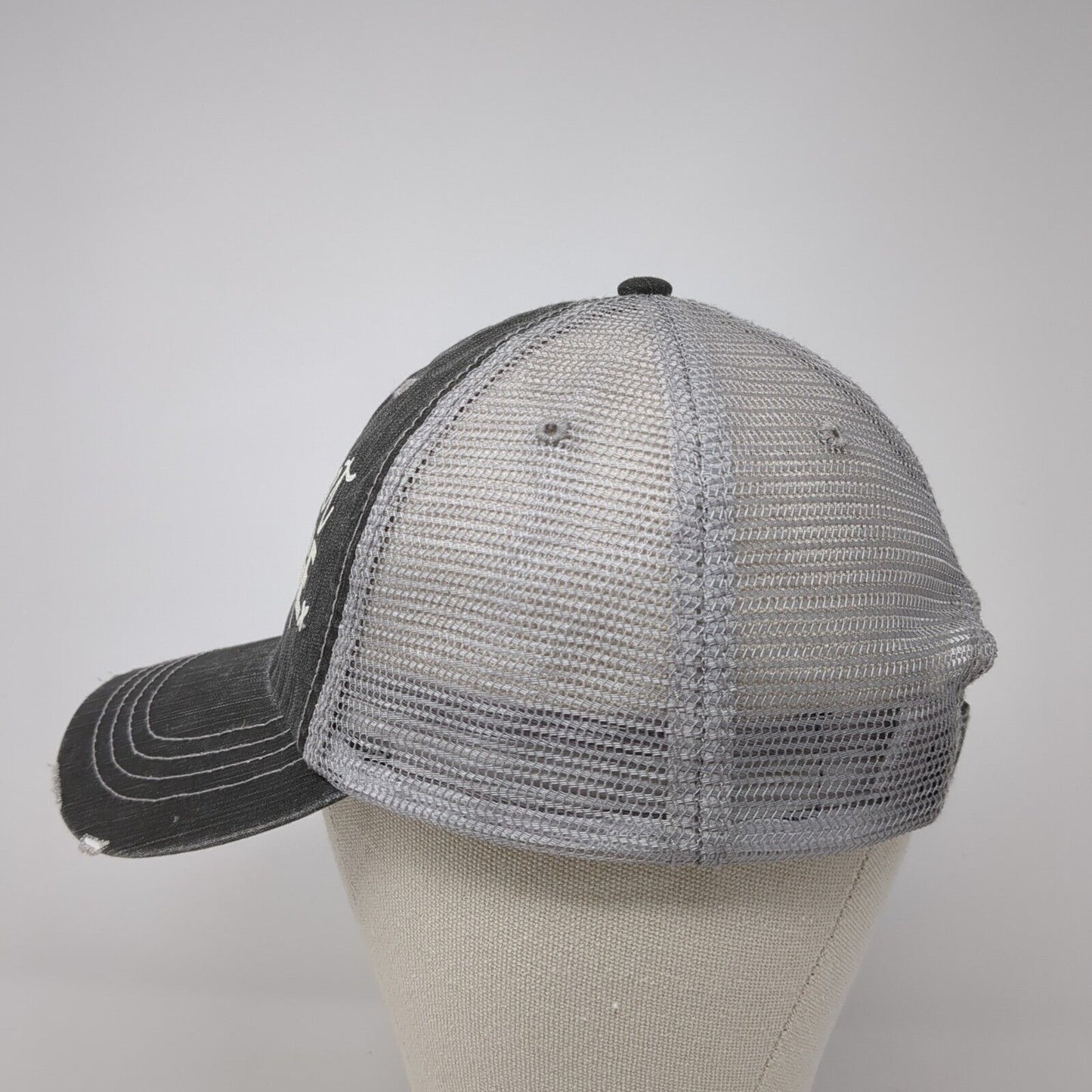 Kinda Sweet Kinda Savage Strapback Trucker Hat Gray One Size Mesh Back
