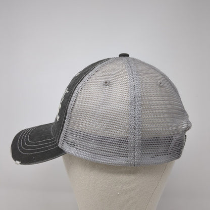 Kinda Sweet Kinda Savage Strapback Trucker Hat Gray One Size Mesh Back