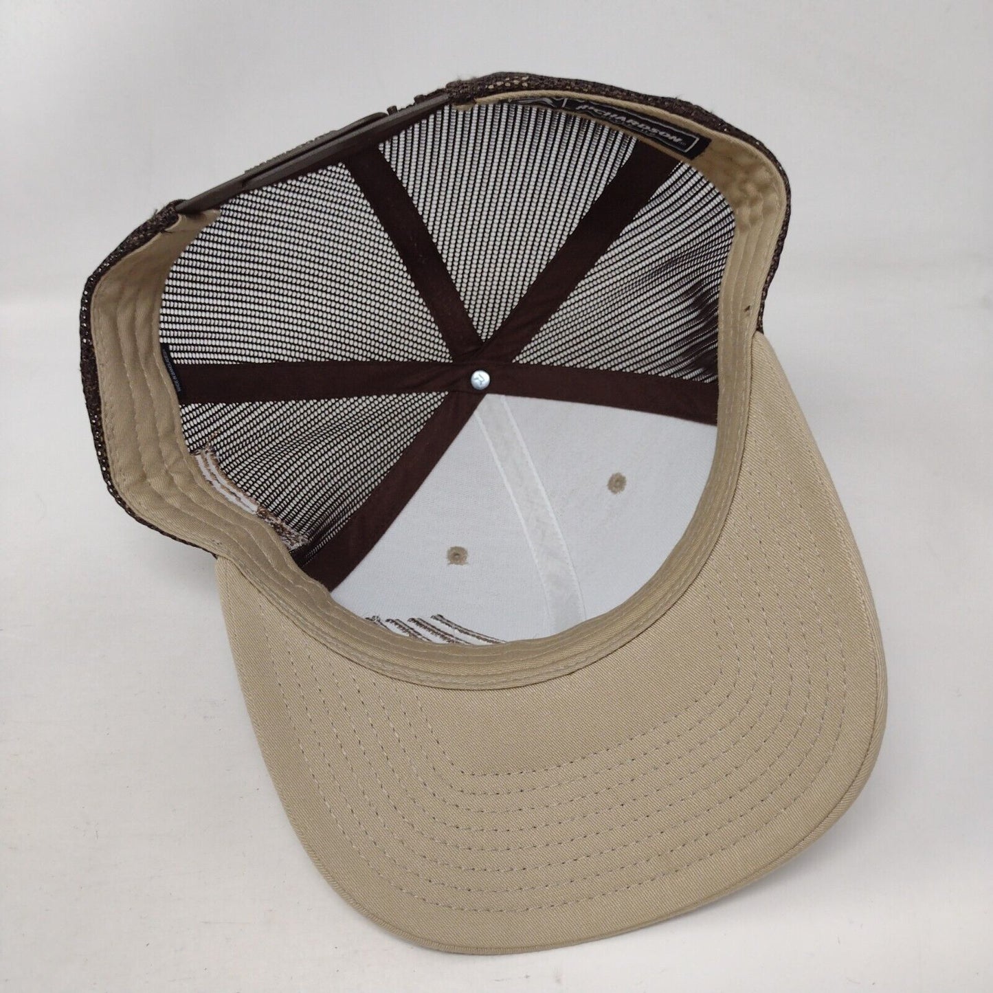 Creighton Contracting LLC Snapback Trucker Hat Tan One Size Mesh Back Richardson