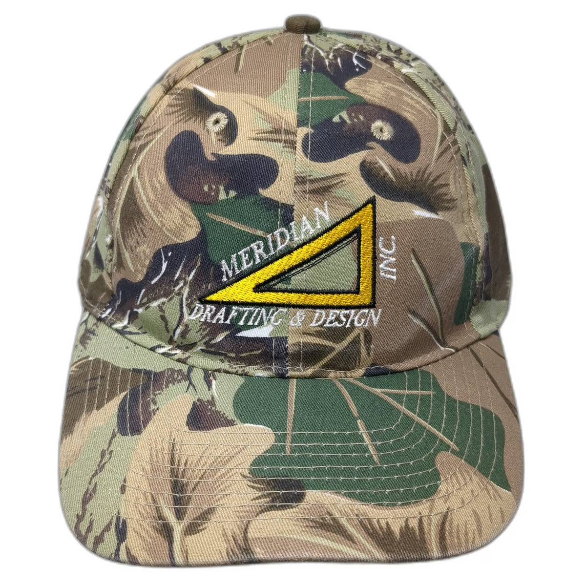 Otto Baseball Cap Green Camo One Size Meridian Drafting Design Strapback Hat