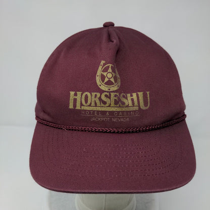 Horseshu Hotel & Casino Snapback Rope Hat Red OSFA Adjustable Mohr's