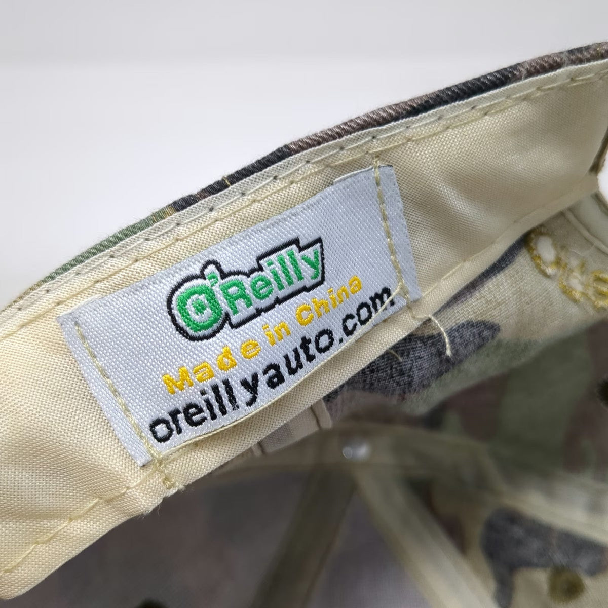 O'Reilly Auto Parts Baseball Cap Green Brown Black One Size Camo Strapback Hat