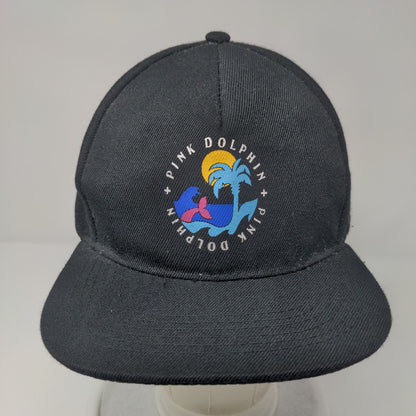 Pink Dolphin Snapback Hat Black OSFA Adjustable Solid Outdoor