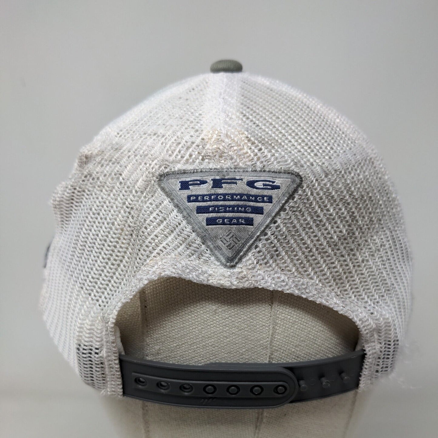 First On The Water Snapback Mesh Back Trucker Hat Gray One Size Columbia PFG