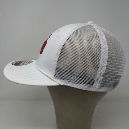 Imperial Men's Snapback Mesh Back Hat White OSFA Embroidered SB Christian Logo