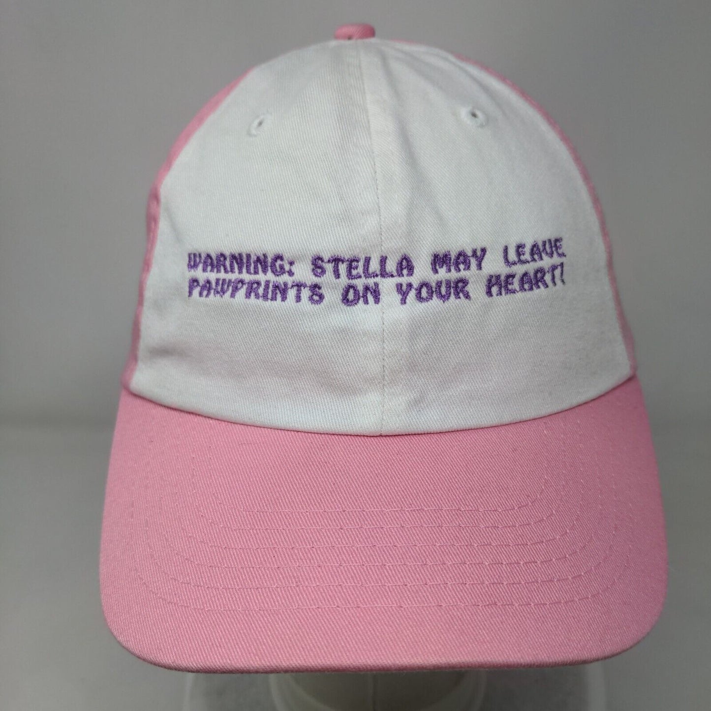 Warning: Stella May Leave Pawprints On Your Heart Slideback Hat Pink OS Lids